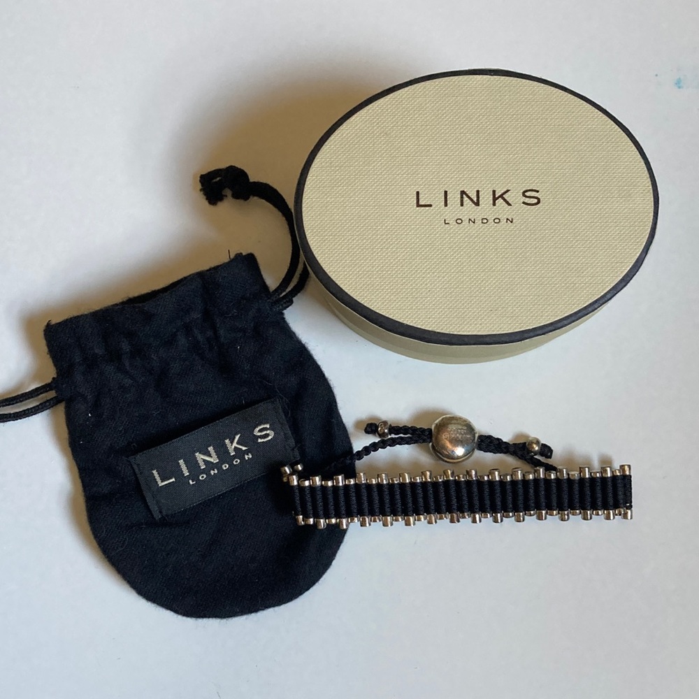 Links of London Staggered Black and Silver Friendship Bracelet